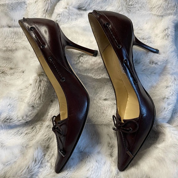 Jimmy Choo Heels Coffee Size 35.5 - Picture 3 of 12